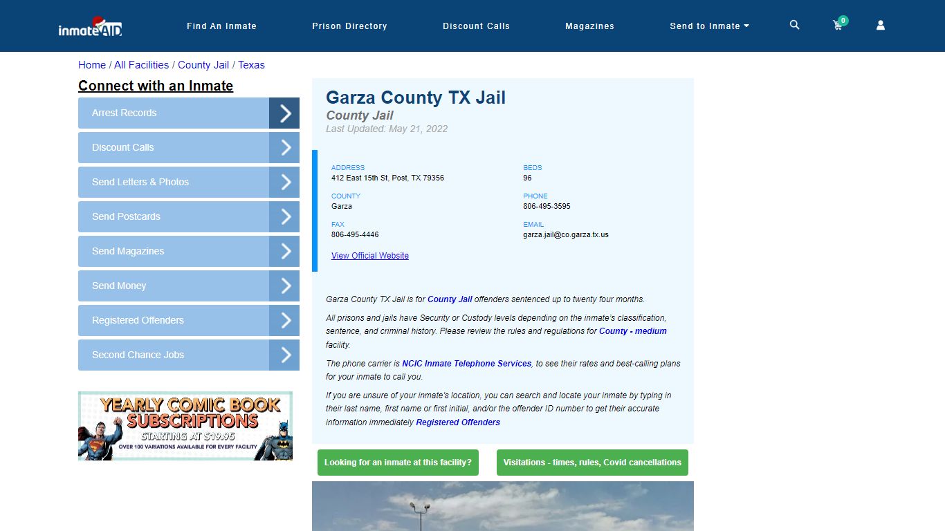 Garza County TX Jail - Inmate Locator - Post, TX
